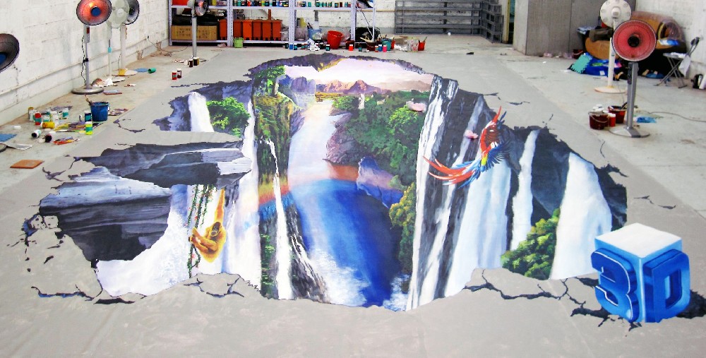 沃尔玛商场3D地板画