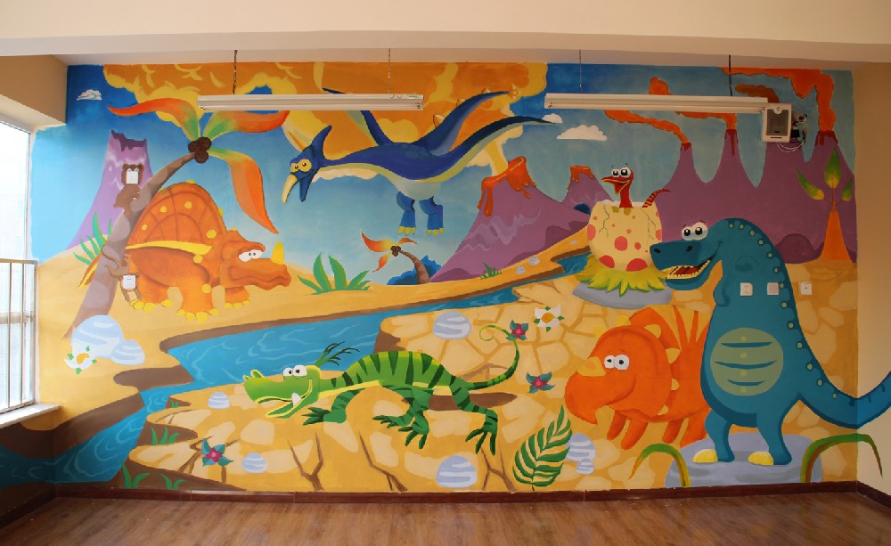 墙体彩绘优劣对比